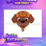 Free Zuma Smiling Free Orange Helmet PAW Patrol Free SVG - Instant Download