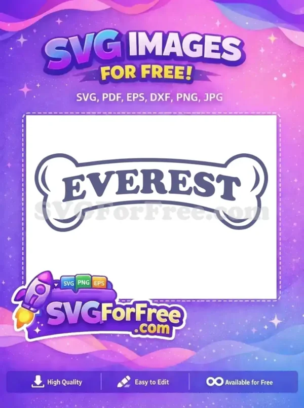 Free Everest Nameplate Free Paw Patrol Cartoon Free SVG