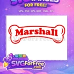 Free Red Marshall Free Bone Paw Patrol Free SVG - Instant Download