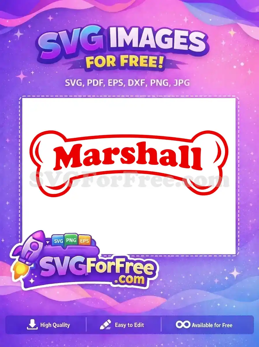 Free Red Marshall Free Bone Paw Patrol Free SVG