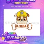 Free Hard Hat Free Rubble PAW Patrol Free SVG - Instant Download