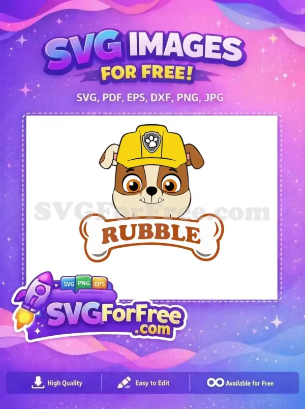 Free Hard Hat Free Rubble PAW Patrol Free SVG