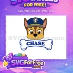 Free Smiling Chase Free Police Hat Paw Patrol Free SVG - Instant Download