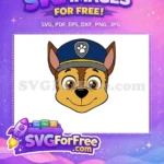 Free Police Hat Free Smiling Face Paw Patrol Free SVG - Instant Download