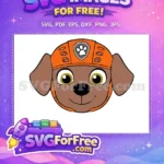 Free Pup Orange Helmet Free Rubble Paw Patrol Free SVG - Instant Download