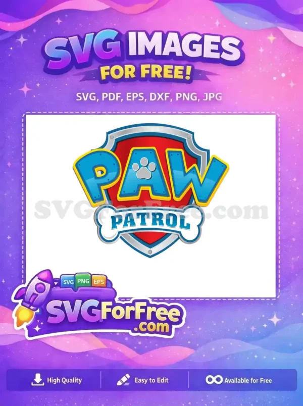 Free Paw Logo Free Dog Paw Patrol Free SVG