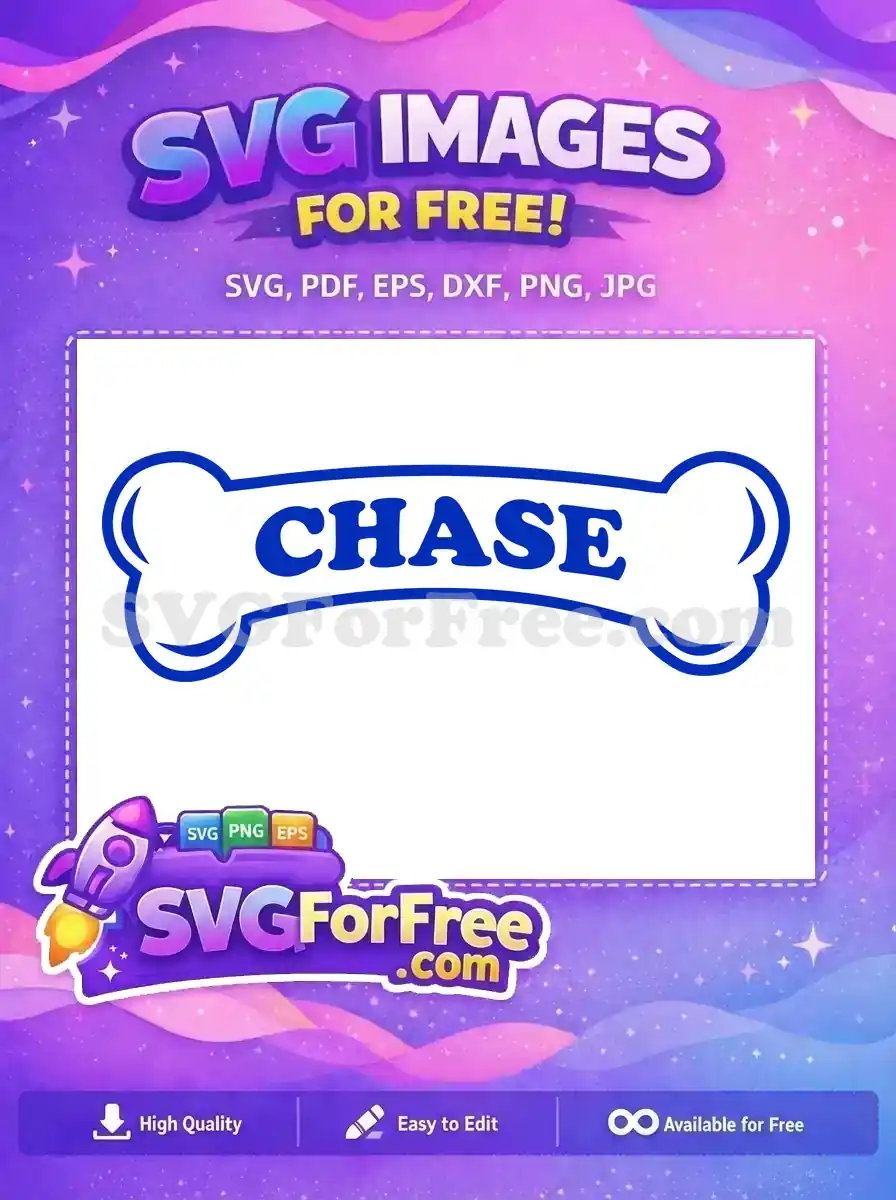 Free Chase Blue Dog Bone Free PAW Patrol Cartoon Free SVG