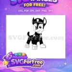 Free Smiling Pup Free Police Hat PAW Patrol Free SVG - Instant Download