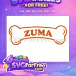 Free Zuma Orange Bone Free PAW Patrol Cartoon Free SVG - Instant Download