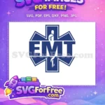 Free Medical Star Free EMT Text Paramedic Free SVG - Instant Download