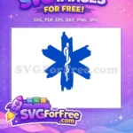 Free Blue Star Free Snake Rod Paramedic Free SVG 2 - Instant Download