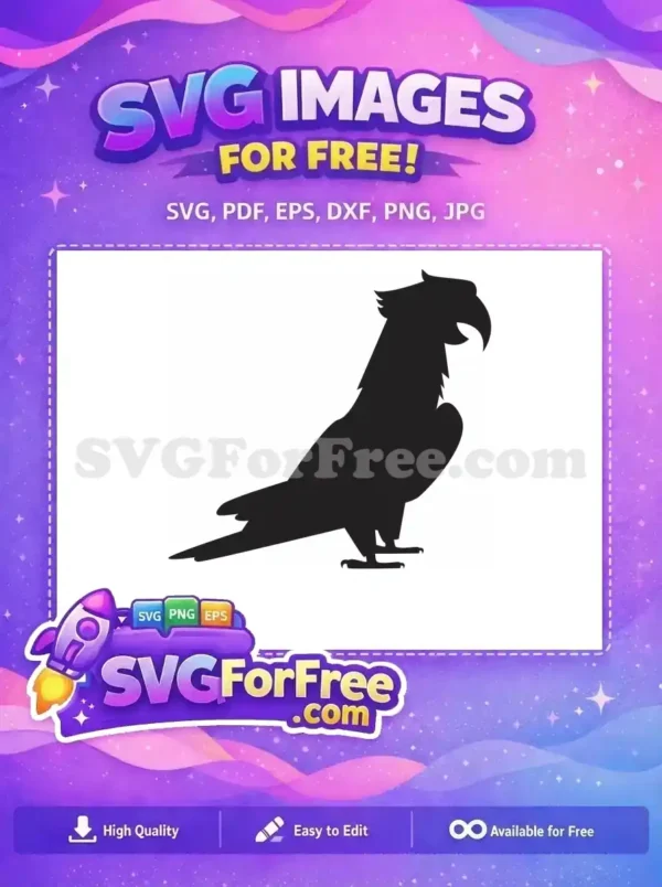 Free Detailed Parrot Free Silhouette Exotic Bird Free SVG 1