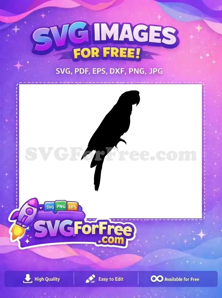 Free Detailed Parrot Free Silhouette Tropical Free SVG 1