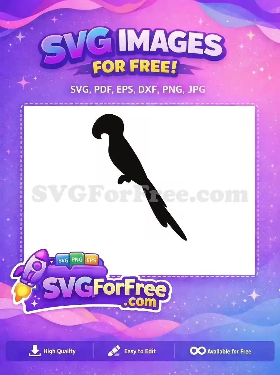 Free Detailed Parrot Free Silhouette Tropical Free SVG 2