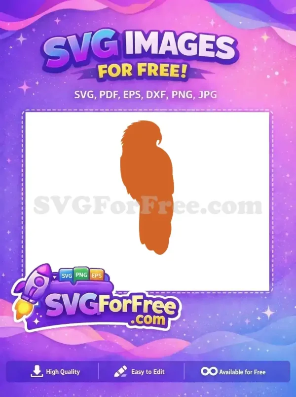 Free Detailed Wing Free Orange Parrot Silhouette Free SVG