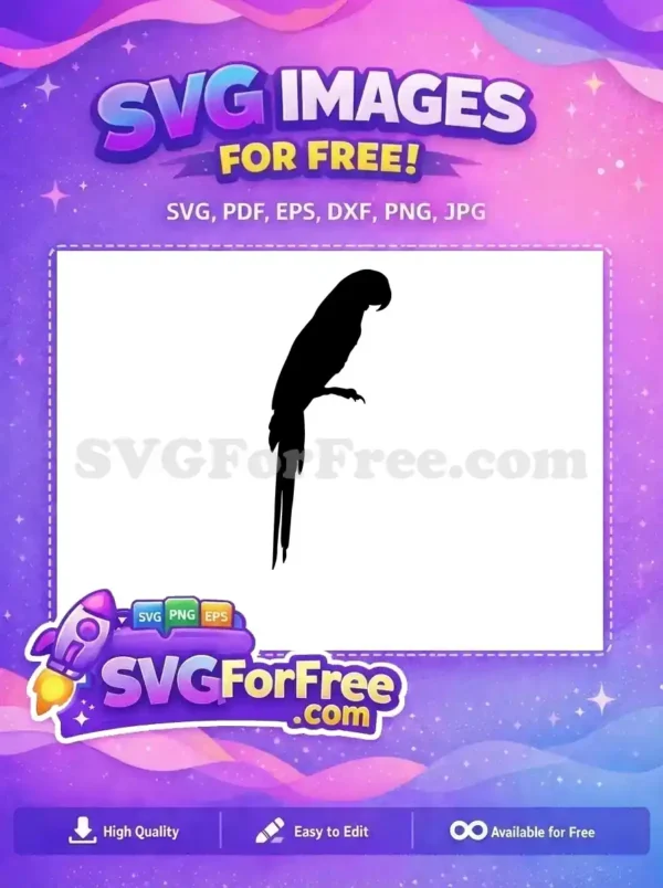 Free Detailed Parrot Free Silhouette Cute Animal Free SVG Free Detailed Parrot Free Silhouette Cute Animal Free SVG