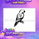 Free Tropical Bird Free Parrot Silhouette Art Free SVG 1 - Instant Download