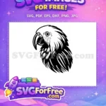 Free Detailed Parrot Free Silhouette Exotic Bird Free SVG 2 - Instant Download