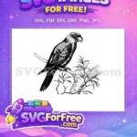 Free Tropical Parrot Free Bird Silhouette Simple Free SVG 2 - Instant Download