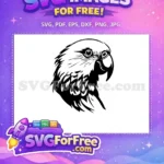 Free Exotic Parrot Free Bird Silhouette Wildlife Free SVG - Instant Download