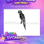 Free Detailed Macaw Free Silhouette Parrot Free SVG - Instant Download