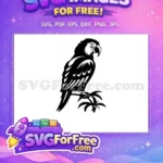Free Tropical Parrot Free Bird Silhouette Art Free SVG 2 - Instant Download