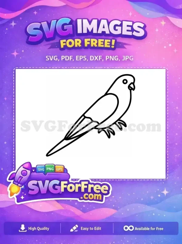 Free Detailed Wing Free Exotic Plumage Parrot Free SVG