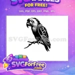 Free Detailed Parrot Free Silhouette Exotic Bird Free SVG 3 - Instant Download