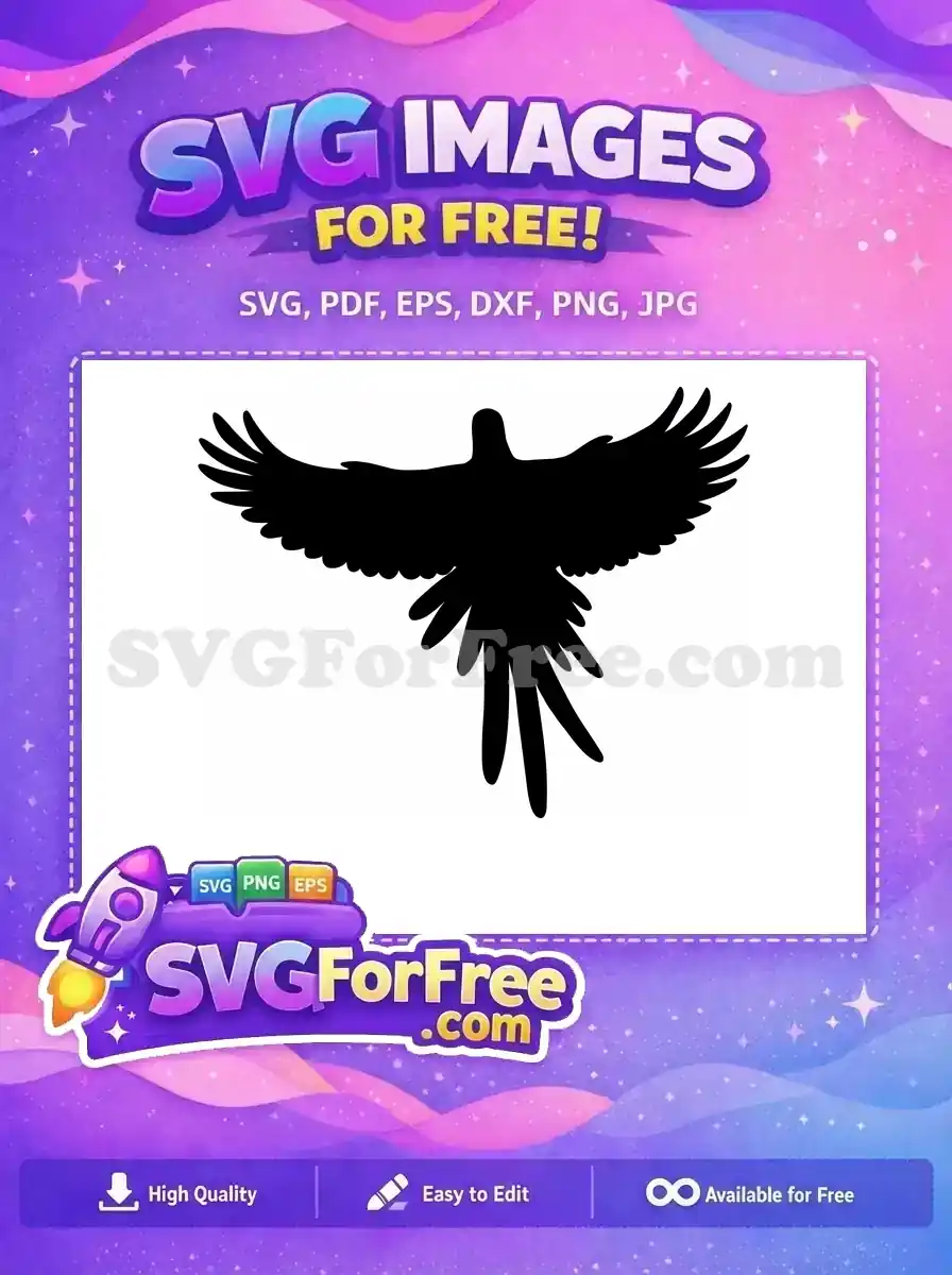 Free Detailed Parrot Free Silhouette Graphic Exotic Free SVG