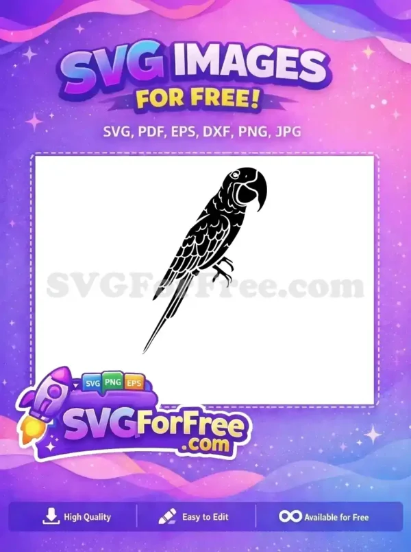 Free Macaw Silhouette Free Exotic Bird Parrot Free SVG Free Macaw Silhouette Free Exotic Bird Parrot Free SVG