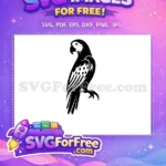 Free Detailed Parrot Free Silhouette Tropical Bird Free SVG 1 - Instant Download