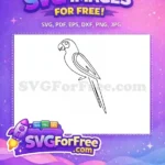 Free Tropical Bird Free Parrot Silhouette Cutout Free SVG - Instant Download