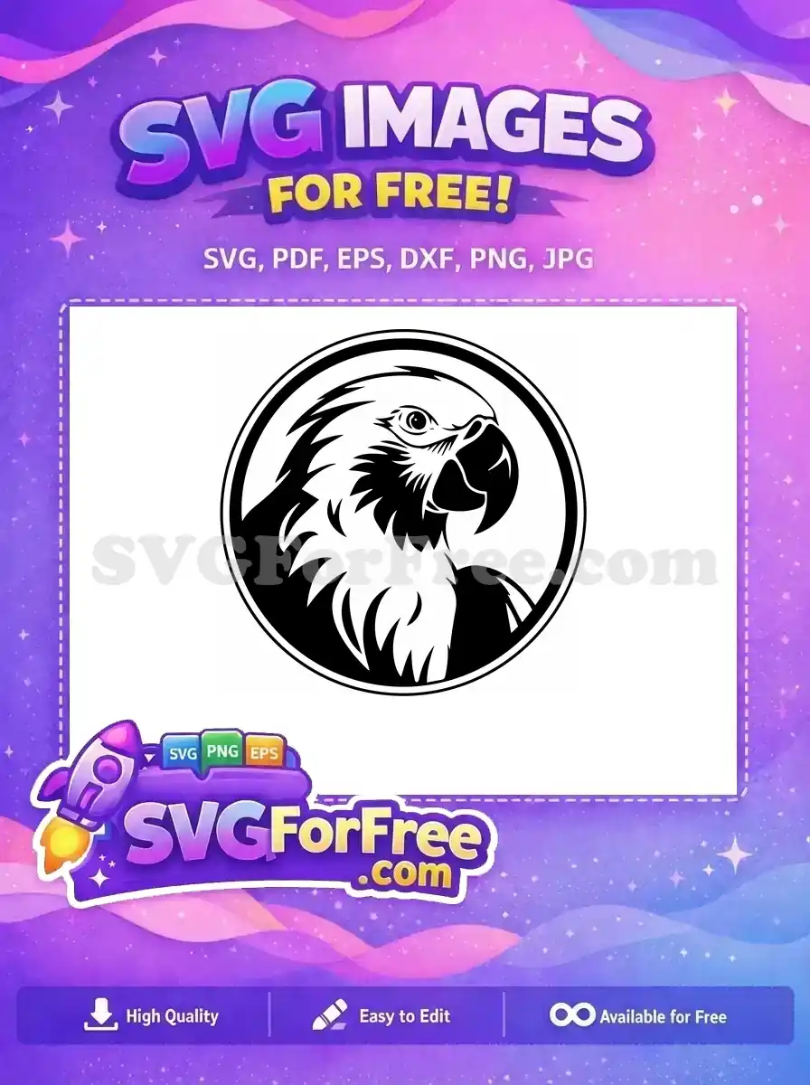 Free Tropical Parrot Free Bird Silhouette Simple Free SVG 3