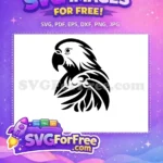 Free Detailed Plumage Free Parrot Silhouette Design Free SVG - Instant Download