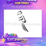 Free Parrot Silhouette Free Tropical Bird Art Free SVG - Instant Download