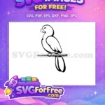 Free Exotic Parrot Free Tropical Bird Silhouette Free SVG 1 - Instant Download