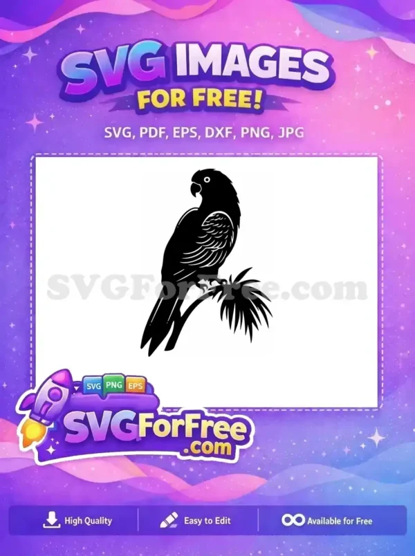 Free Tropical Bird Free Parrot Silhouette Design Free SVG 3 Free Tropical Bird Free Parrot Silhouette Design Free SVG 3