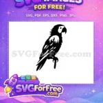 Free Detailed Parrot Free Bird Silhouette Flying Free SVG - Instant Download