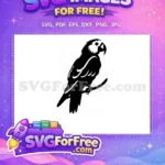 Free Tropical Parrot Free Bird Silhouette Vector Free SVG 1 - Instant Download