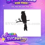 Free Perched Parrot Free Silhouette Elegant Design Free SVG - Instant Download