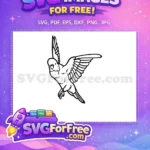 Free Budgie Parrot Silhouette Free Flying Bird Free SVG - Instant Download