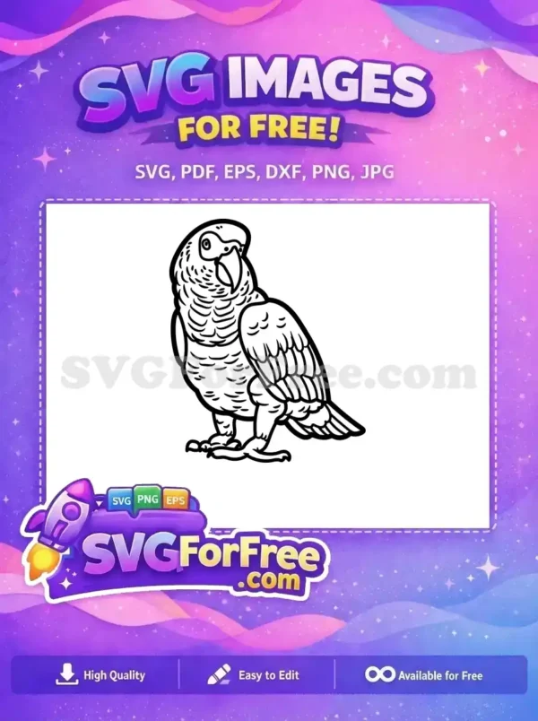 Free Parrot Outline Drawing Free Standing Bird Silhouette Exotic Bird Clipart Free SVG Free Parrot Outline Drawing Free Standing Bird Silhouette Exotic Bird Clipart Free SVG