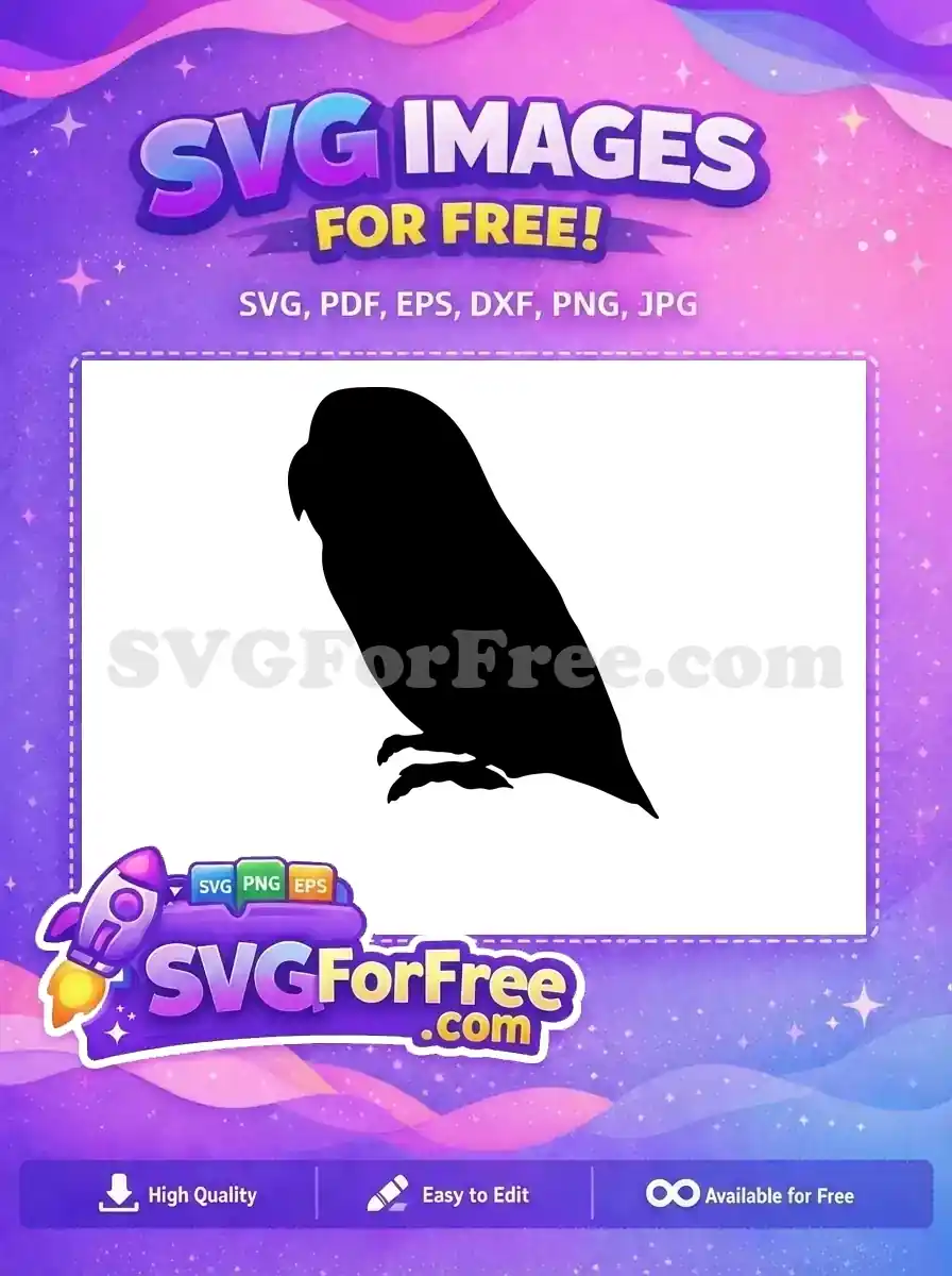 Free Detailed Parrot Free Silhouette Exotic Bird Free SVG 4