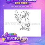 Free Tropical Parrot Free Exotic Bird Silhouette Free SVG 7 - Instant Download