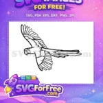 Free Flying Parrot Silhouette Free Bird Art Free SVG - Instant Download