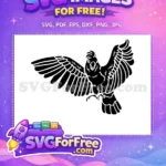 Free Open Wings Free Cockatoo Silhouette Parrot Free SVG - Instant Download
