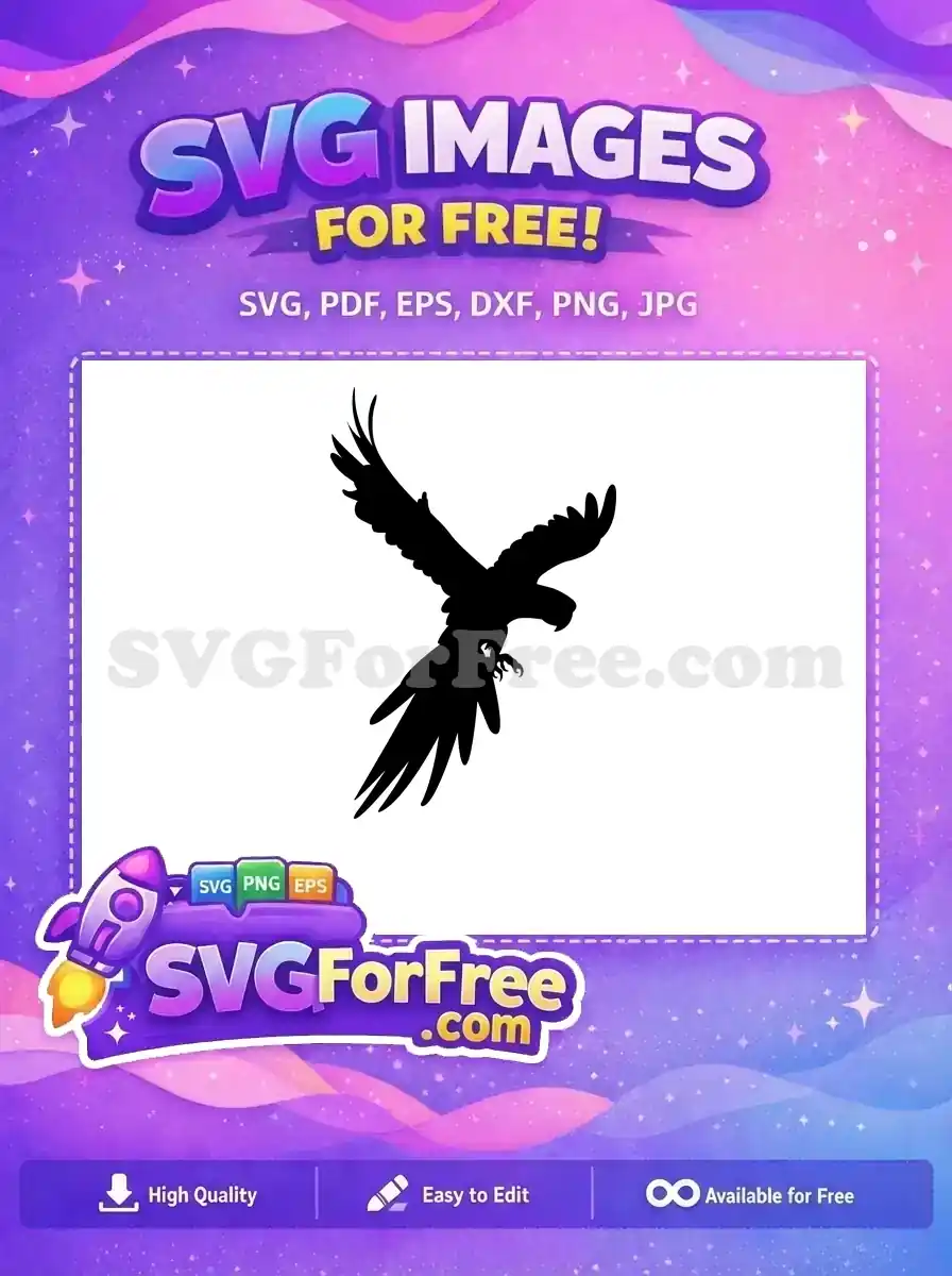 Free Flying Parrot Free Silhouette Art Dark Free SVG