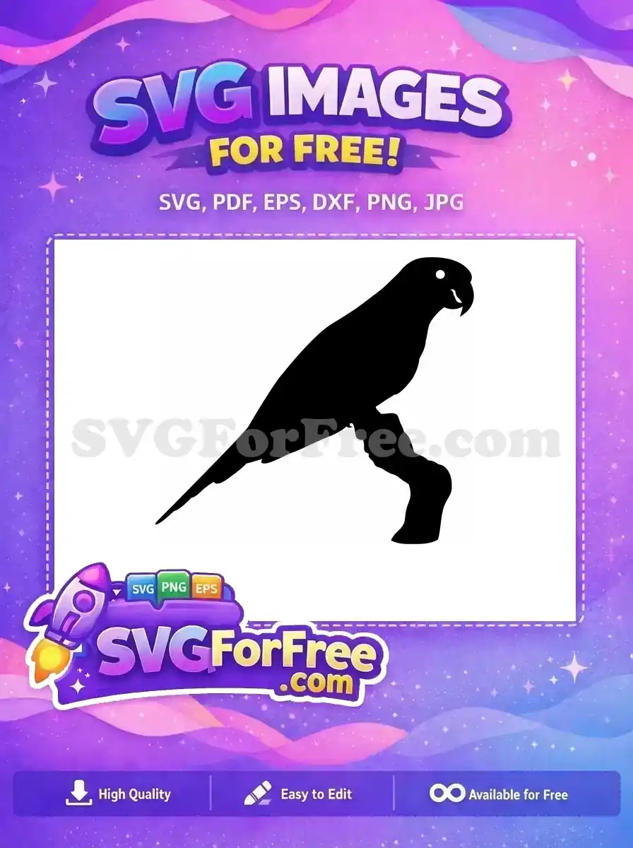 Free Detailed Parrot Free Tropical Silhouette 1 Free SVG