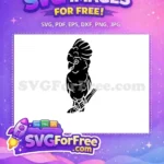 Free Crested Cockatoo Free Exotic Bird Parrot Free SVG - Instant Download