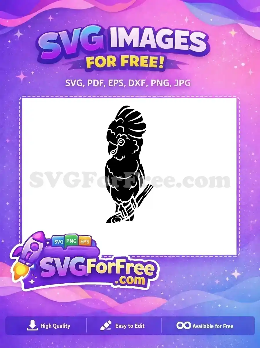 Free Crested Cockatoo Free Exotic Bird Parrot Free SVG